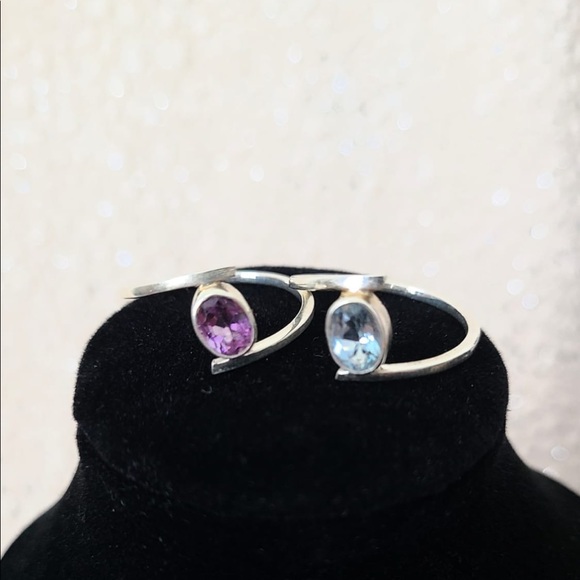 Silver aquamarine ring - Picture 5 of 5